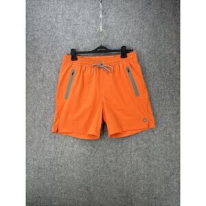 Outerknown Outbound Men's Size Large Active Shorts Orange Volley Stretch NWOT